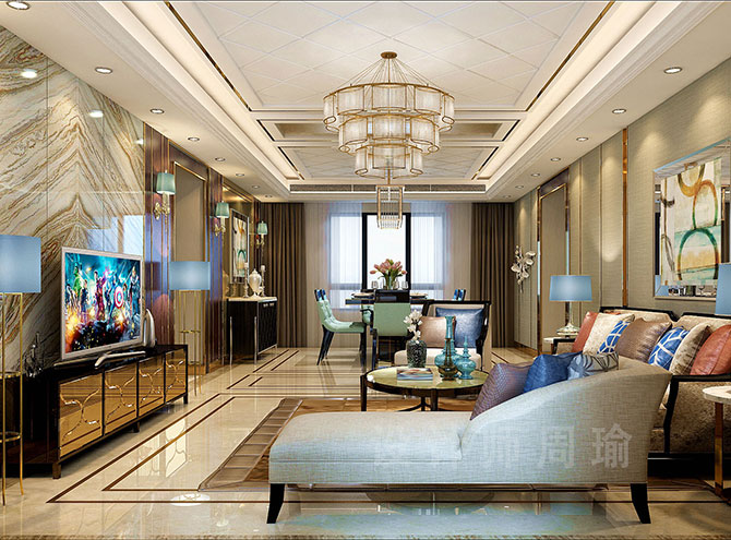 宾馆双飞17p世纪江尚三室两厅168平装修设计效果欣赏